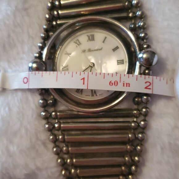 St. Bernard Industrial Fancy Metal Band Watch Silver Balls & Bars Punk Very Cool - Picture 10 of 10